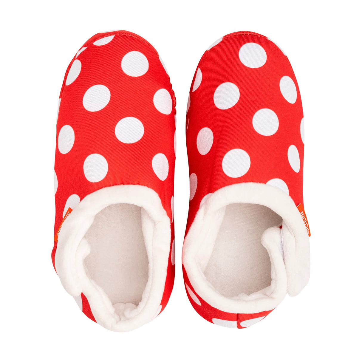 ARCHLINE Orthotic Slippers CLOSED Back Scuffs Moccasins Pain Relief - Red Polka Dots - EUR 39 (Womens US 8)