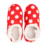 ARCHLINE Orthotic Slippers CLOSED Back Scuffs Moccasins Pain Relief - Red Polka Dots - EUR 39 (Womens US 8) - Top-Down View