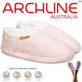 ARCHLINE Orthotic Slippers Closed Scuffs Pain Relief Moccasins - Pink - EUR 39 - Front View