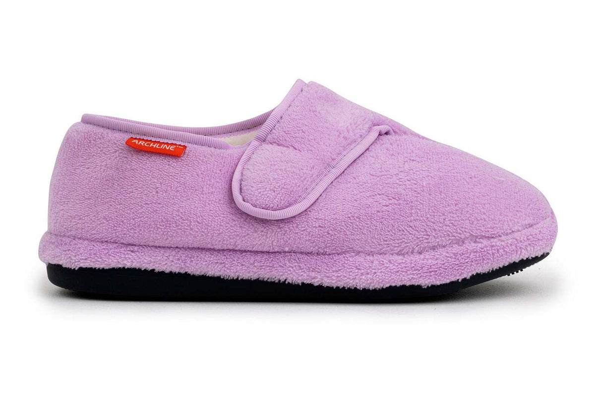 ARCHLINE Orthotic Plus Slippers Closed Scuffs Pain Relief Moccasins - Lilac - EU 39