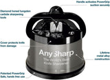 Any Sharp Pro Worlds Best Knife Sharpener for Knives Blades Scissors - Side View