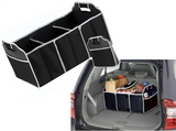 Deluxe Collapsible Car Boot Organiser with Cooler Bag Trunk Storage Bag Folding - Front View