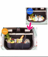 Deluxe Collapsible Car Boot Organiser with Cooler Bag Trunk Storage Bag Folding - Close-Up Angle