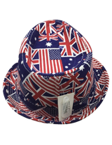 AUSTRALIA TRILBY HAT USA America England UK Aussie Fedora Cap Party - Top-Down View
