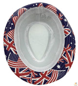 AUSTRALIA TRILBY HAT USA America England UK Aussie Fedora Cap Party - Close-Up Angle