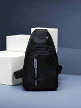 Men's Stylish Black Crossbody Sling Chest Bag for Everyday Use