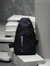 Men's Stylish Black Crossbody Sling Chest Bag for Everyday Use