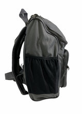 23.5L Leuts Deluxe School Backpack - Grey with Dual Compartments - Top-Down View