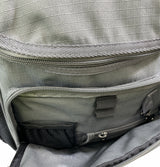 23.5L Leuts Deluxe School Backpack - Grey with Dual Compartments - 45-Degree Angle