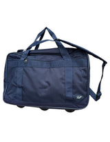 44L Foldable Duffel Bag Gym Sports Luggage Travel Foldaway School Bags - Dark Navy - Side View