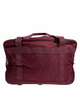 44L Foldable Duffel Bag Gym Sports Luggage Travel Foldaway School Bags - Maroon - Side View