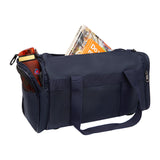 28L Travel Foldable Duffel Bag Gym Sports Luggage Foldaway School Bags - Dark Navy - Side View