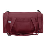 28L Travel Foldable Duffel Bag Gym Sports Luggage Foldaway School Bags - Maroon - Top-Down View
