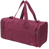 28L Travel Foldable Duffel Bag Gym Sports Luggage Foldaway School Bags - Maroon - Front View
