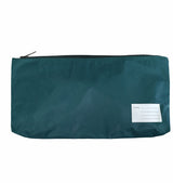 Large Capacity School Stationery Pen Pencil Case Bag - Bottle Green - Front View