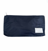 Large Capacity School Stationery Pen Pencil Case Bag - Navy - Front View