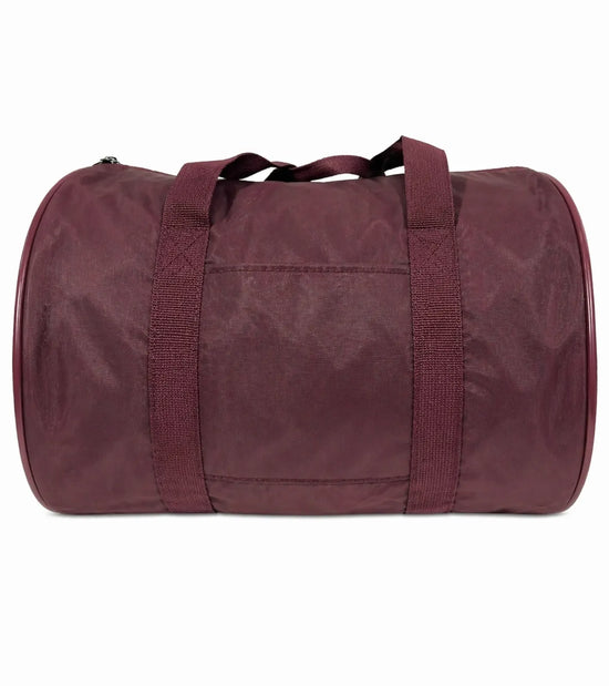 Foldable Duffel Bag Travel Gym Sports School Luggage PVC Nylon Zip - Maroon