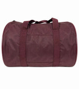 Foldable Duffel Bag Travel Gym Sports School Luggage PVC Nylon Zip - Maroon - Front View