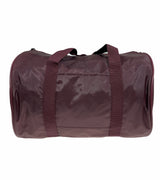 Travel Foldable Duffel Bag Gym Sports Luggage Foldaway School Bags - Maroon - Front View