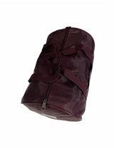 Travel Foldable Duffel Bag Gym Sports Luggage Foldaway School Bags - Maroon - 45-Degree Angle