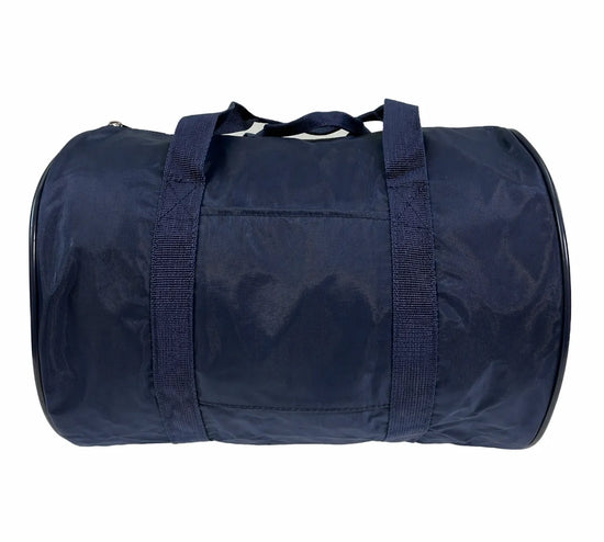 Foldable Duffel Bag Travel Gym Sports School Luggage PVC Nylon Zip - Navy