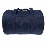 Foldable Duffel Bag Travel Gym Sports School Luggage PVC Nylon Zip - Navy - Front View