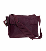 Leuts Tote Library Shoulder Bag School Book Books Carry Storage Messenger - Maroon - Front View