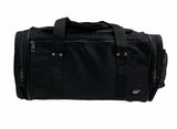 44L Travel Foldable Duffel Bag Gym Sports Luggage Travel Foldaway D-Zip Top School Bags - Black - Front View
