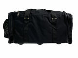 44L Foldable Duffel Bag Travel Gym Sports D-Zip Top Shoulder Strap - Black