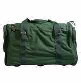 44L Travel Foldable Duffel Bag Gym Sports Luggage Travel Foldaway D-Zip Top School Bags - Bottle Green - Side View