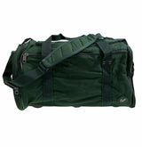 44L Travel Foldable Duffel Bag Gym Sports Luggage Travel Foldaway D-Zip Top School Bags - Bottle Green - Top-Down View