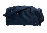 44L Foldable Duffel Bag Travel Gym Sports D-Zip Top Shoulder Strap - Dark Navy - Front View