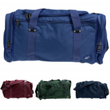 44L Travel Foldable Duffel Bag Gym Sports Luggage Travel Foldaway D-Zip Top School Bags - Dark Navy - Front View