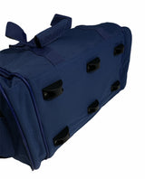 44L Travel Foldable Duffel Bag Gym Sports Luggage Travel Foldaway D-Zip Top School Bags - Royal Blue - Top-Down View