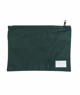 Leuts Jumbo Pencil Case Zip Large Capacity Pen Pouch Compartments - Bottle Green - Top-Down View