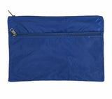 Leuts Twin Zip Jumbo Pencil Case Travel Bag Pouch Storage School Office Pen - Royal Blue - Side View