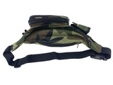 Canvas CAMO BUM BAG Camouflage Waist Travel Belt Wallet Money Security Zips - Top-Down View