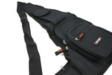 Black Crossbody Bag Sling Shoulder Bag Chest Travel Sport Backpack Pack - Front View