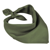 Plain Bandana 100% COTTON Head Wrap Durag Bandanna Summer Biker Scarf Mask - Army Green - Front View