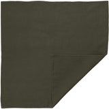 Plain Bandana 100% COTTON Head Wrap Durag Bandanna Summer Biker Scarf Mask - Army Green - Side View