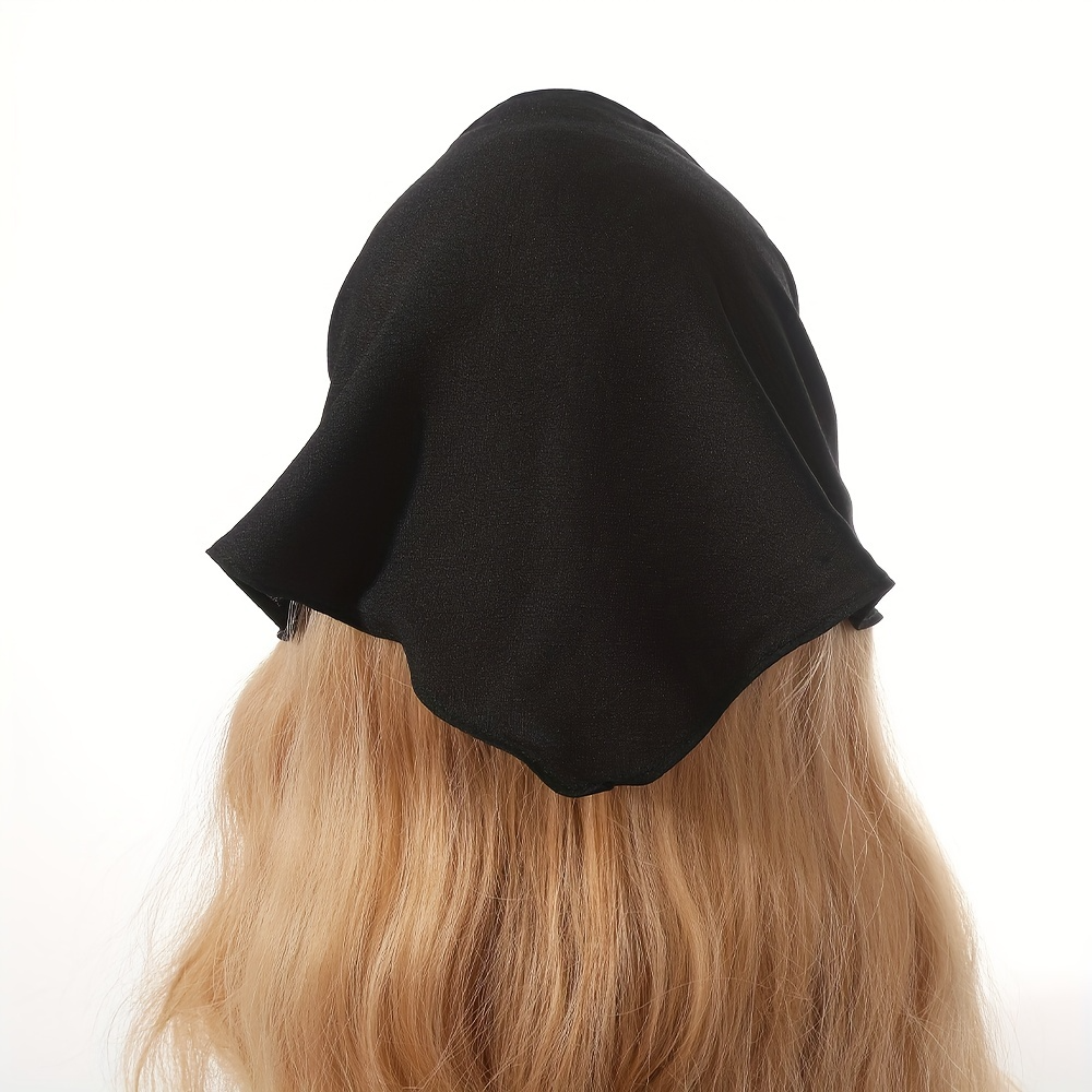Plain Bandana 100% COTTON Head Wrap Durag Bandanna Summer Biker Scarf Mask - Plain Black