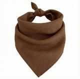 BANDANA 100% COTTON Head Wrap Durag Bandanna Summer Scarf Mask in Plain Brown