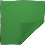 BANDANA Paisley 100% COTTON Head Wrap Durag Bandanna Summer Biker Scarf Mask - Green (Plain) - Side View