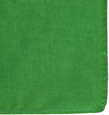 BANDANA Paisley 100% COTTON Head Wrap Durag Bandanna Summer Biker Scarf Mask - Green (Plain) - Top-Down View