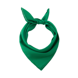 Plain Bandana 100% COTTON Head Wrap Durag Bandanna Summer Biker Scarf Mask - Green - Front View