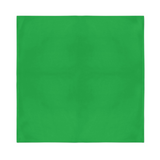Plain Bandana 100% COTTON Head Wrap Durag Bandanna Summer Biker Scarf Mask - Green - Top-Down View