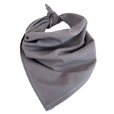 Plain Bandana 100% COTTON Head Wrap Durag Bandanna Summer Biker Scarf Mask - Grey - Front View