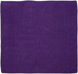 Paisley Design Cotton Head Wrap - Purple Bandana Biker Scarf and Mask - Front View