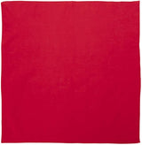 BANDANA Paisley 100% COTTON Head Wrap Durag Bandanna Summer Biker Scarf Mask - Red (Plain) - Front View