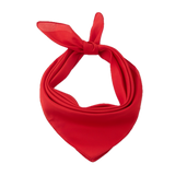 Plain Bandana 100% COTTON Head Wrap Durag Bandanna Summer Biker Scarf Mask - Red - Front View